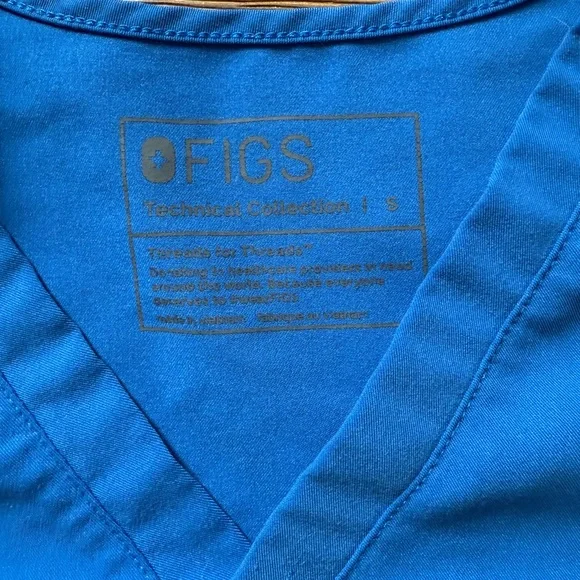 Figs Catarina One-Pocket Scrub Top Royal Blue - Picture 3 of 3